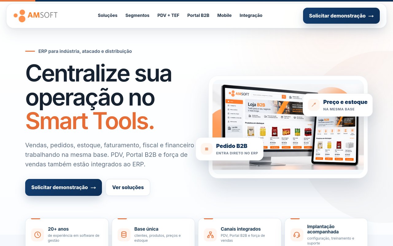 Prévia do site de cliente ExpertBrazil